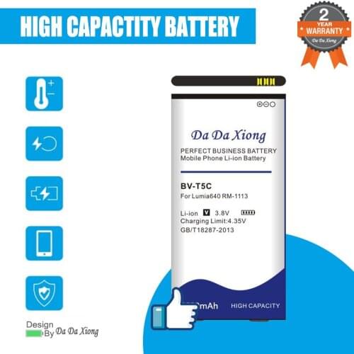 Da Da Xiong 4600mAh BV-T5C BVT5C Li-ion Phone Battery for Nokia Lumia 640 RM-1109 RM-1113 RM-1072 RM-1073 RM-1077 RM Lumia640