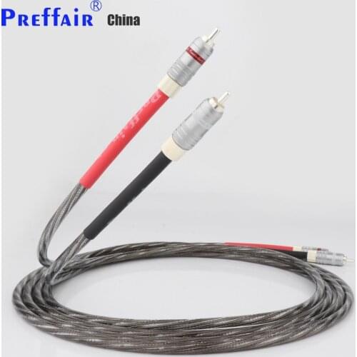 Preffair Pair Odin Silver Plated Male to Male Audio Cable RCA Interconnect Cable RCA TO RCA HIFI CABLE