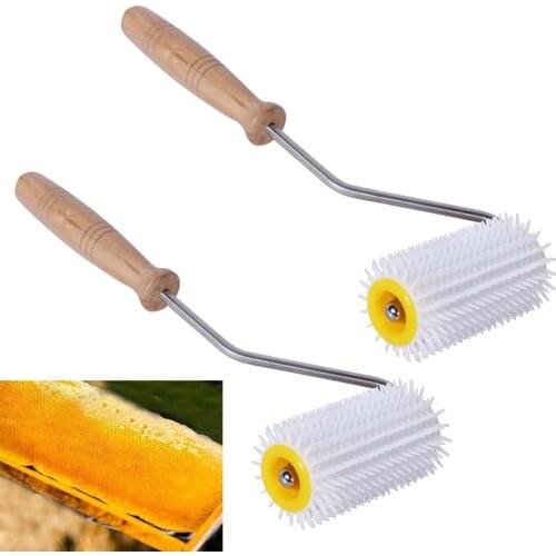 Bee Honey Extracting Uncapping Needle Roller Plastic Beekeeping Comb Tools Kit Home Garden Supplies