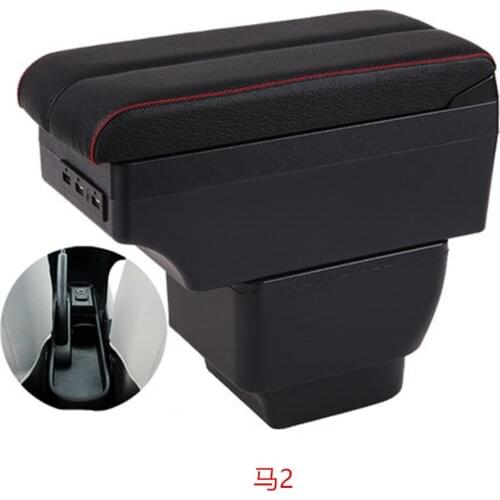 For Mazda 2/Demio/Mazda2 armrest box central Store content box interior Armrest Storage cup holder car-styling accessories