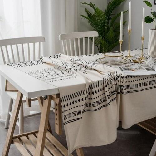 Rectangle Striped Pattern Kitchen Dining Table Cover Tablecloth Banquet Decor