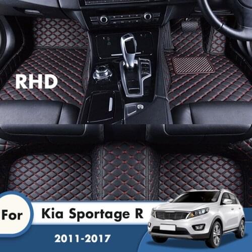 RHD Car Floor Mats For Kia Sportage R 2017 2016 2015 2014 2013 2012 2011 Carpets Custom Foot Pads Auto Accessories Interior Rug