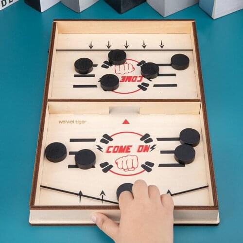 Table Fast Hockey Sling Puck Toys For Kids Wooden Ejection Chess Party Adult Family Home Board Game Children Educational Toy