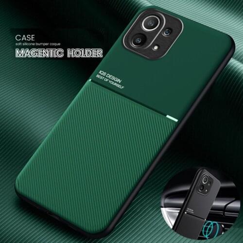 For Xiaomi Mi 11 Lite Ultra Thin Magnetic Car Plate Soft Cover For Xiaomi 10T Mi Note 10 Poco X3 Nfc M3 M2 F2 Pro F3 A3 A2 Case