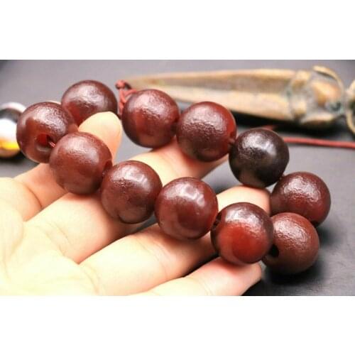 Unique Style Magic set of 11 Magical Tibetan Old Oily Totem Tang Dynasty Style Agate Bead