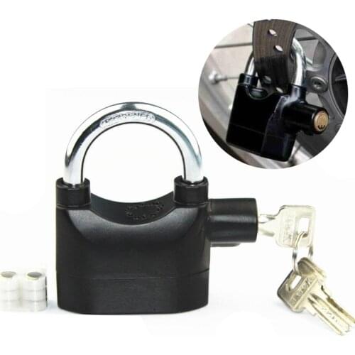 Universal Bike Motorcycle Garage Alarm Padlock Lock Anti Theft With 3 Keys 110db Brake Disc Lock