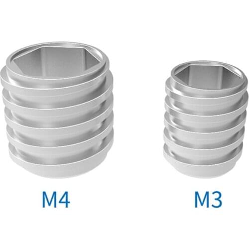 10PCS/Lot M3x3mm, M4x4mm Hex Allen Head Socket Screws Grub Screw with Internal Hex Drive, Stainless Steel DIY Repair 3D Printer