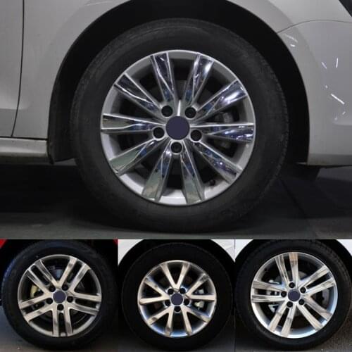 16 /17 Inch Brightly Palted Silver Wheels /Rims Protective Stickers For Volkswagen Jette BA086