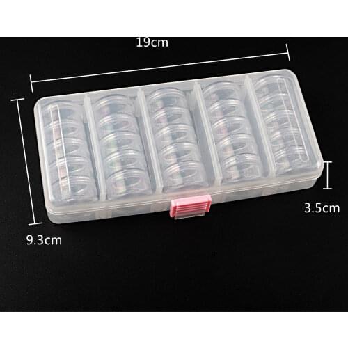 1Pcs Plastic DIY Craft Storage Jewelry Box Compartment Beads Earring Box For Jewelry Rectangle Box Case I0914
