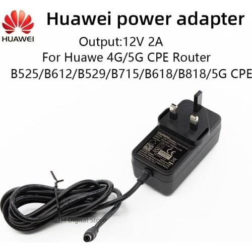 100% original huawei power adapter for E5186 B525 B618 B715 B818 5g cpe UK PLUG power adapter Output12V/2A