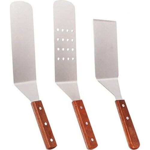 Stainless Steel Cooking Spatula Kitchen Cookware Accessories Barbecue Tool Cooking Shovel Stainless Steel