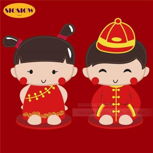 5D DIY Diamond Painting Girl & Boy Full Drill Diamand Embroidery Chinese Cross Stitch Home Decor Room Wedding Couples Love Gifts