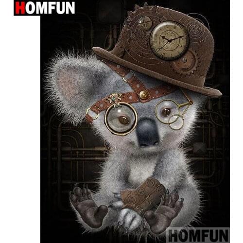 HOMFUN Full Square/Round Drill 5D DIY Diamond Painting "Cartoon koala" Embroidery Cross Stitch 3D Home Decor Gift A09988