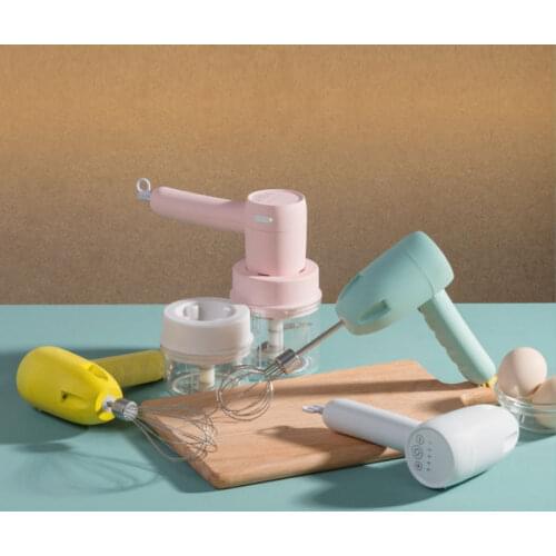 Wireless Whisk Rechargeable Electric Whipping Cream Household Baking Egg Whisk Garlic All-in-one Machine