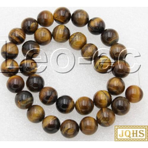 Natural 12mm yellow Tiger Eye Stone Stone Loose Beads for Jewelry Making Strand 15" DIY v1668