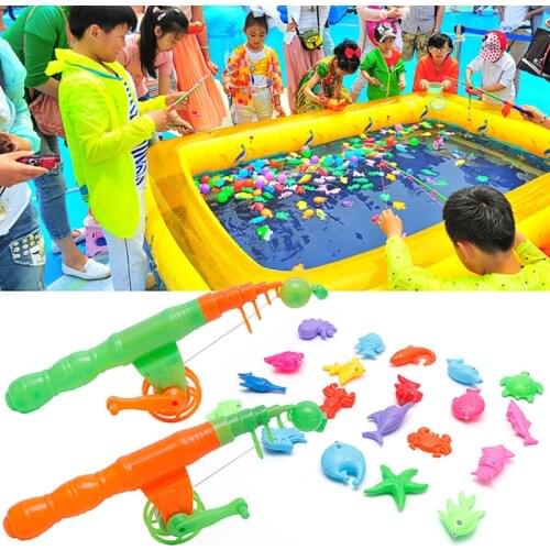 Baby Child Kids Magnetic Fishing Rod Fish Model Educational Toy Fun Game Gift