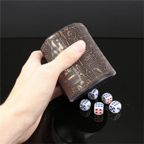 Hot Sale High Quality Leather Dice Cup 9.1*8.2cm For Party Drinking Gambling Game Dice KTV Bar Entertainment Clubs Dice Cup Only