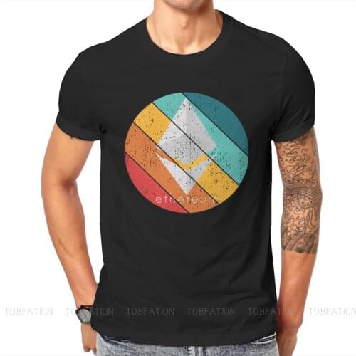 Ethereum Cryptocurrency Miners 100% Cotton TShirts Grunge Sunset Retro Distinctive Homme T Shirt Funny Tops 6XL