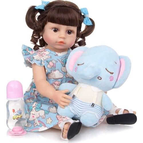 Fantasy 55 cm Silicone Full Body Baby Dolls Fashion Real Like Newborn Reborn Toddler Doll With Shoes Kid House Playmate