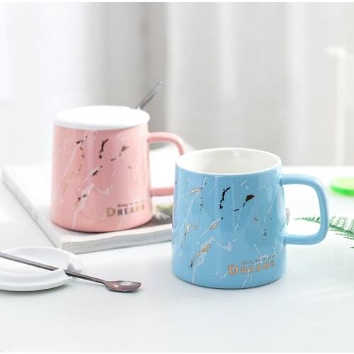 Nordic style marbled ceramic cups for men and women students couple mugs Wedding Gifts