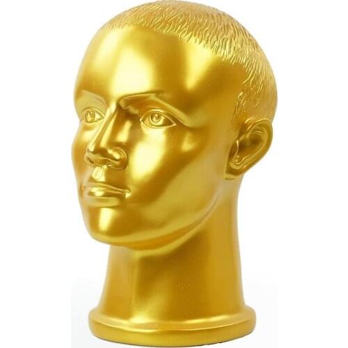 57 CM High Quality Fiberglass Plus Size Male Mannequin Dummy Head With Hair,Manikin Head 6 Colors