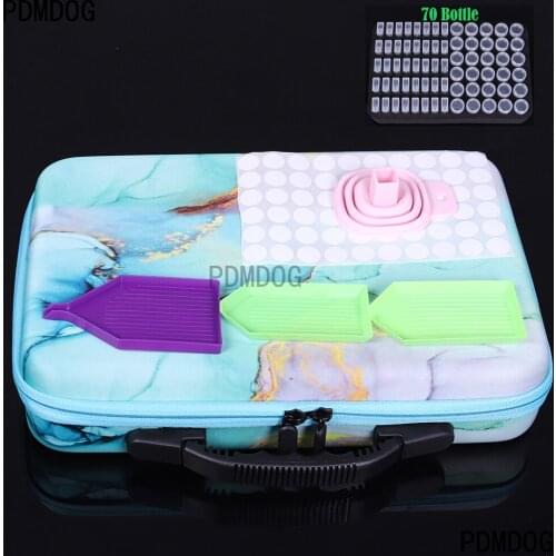 NEW 70 Bottles Diamond Painting Cross Stitch Accessories Tool Box Container Diamond Storage Bag Case 5D Embroidery Mosaic Kits