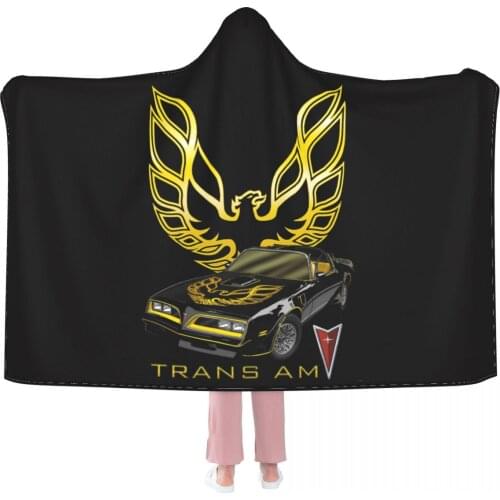 Pontiac Trans Am Hooded Blanket Adult colorful child Sherpa Wearable Blanket Microfiber Bedding
