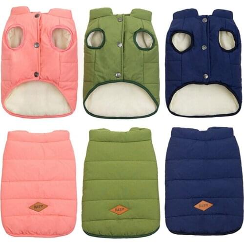 S-XXL Dog Clothes Winter Warm Pet Dogs Jacket 2 Layer Fleece Coat Puppy Clothing Hoodies For Small Medium Puppy Teddy Dog Outfit