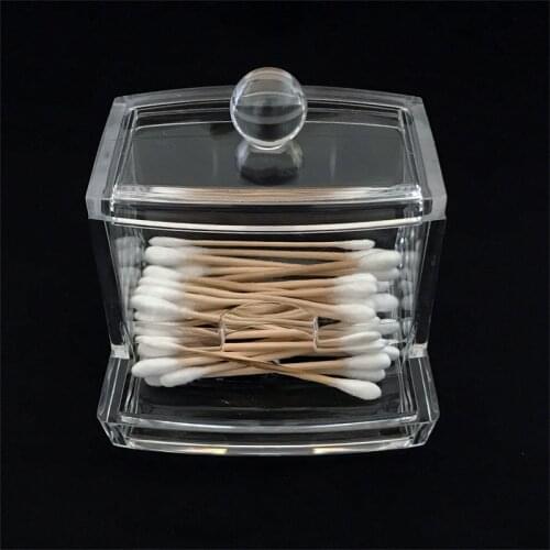 Crystal cotton label box cosmetic cotton storage box home storage box transparent acrylic YKL2509