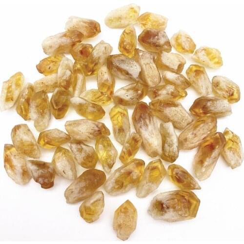 Drop Shipping 50g Natural Citrine Crystal Point Raw Crystals Rock Mineral Specimen Energy Healing Natural Stones and Crystals