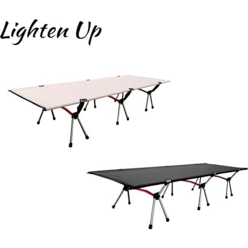 Camping Cot Folding Bed for Outdoor Backpacking Camping Cot Bed Ultralight Folding Tent, off white,Black