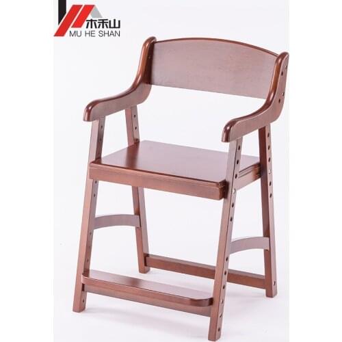 Solid Wood Childrens Dining Chair Study Chair Adjustable Student Chair Desk Lift Chair Household Beech Wood Writing Chair Stool
