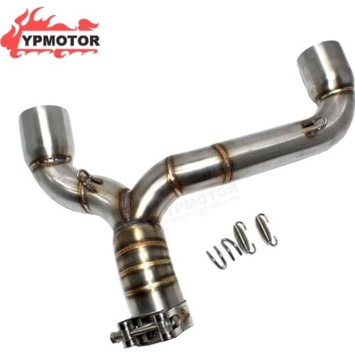 Street Bike Motorcycle Slip On Middle Link Exhaust Pipe Mid Link Tube Muffler Adaptor For Suzuki GSR400 GSR600 BK400 BK600
