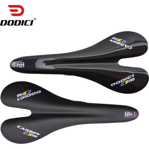 DODICI pro full carbon fiber saddle ultra-light bicycle seat riding cushion MTB/Road bike spare parts 3K matte gloss light seat