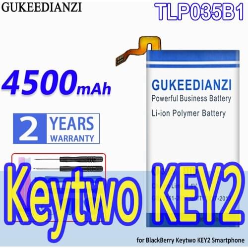 GUKEEDIANZI High Quality 4500mAh TLP035B1 battery for BlackBerry Keytwo KEY2 Cell Phone Battery +Repair tools