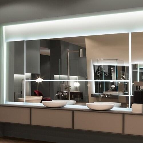 LED Light Backlit Touch Screen Bath Mirror with Defogger Pad