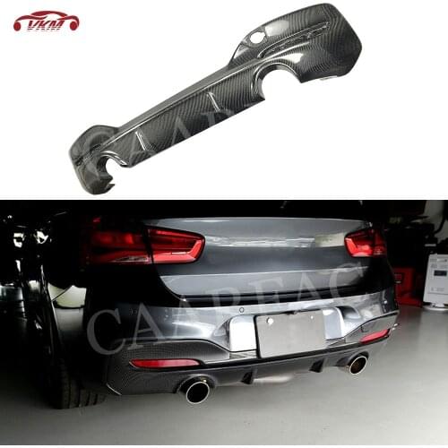 1 Series Carbon Fiber Rear Diffuser Lip Spoiler for BMW F20 M135i M140i M Sport 2016 -2018 3D Style Fins Shark Bumper Guard