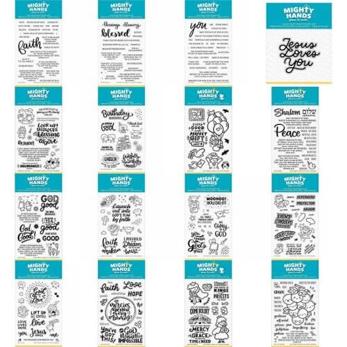 Panalisacraft 16 stylesTransparent Clear Silicone Stamps for DIY Scrapbooking/Card Making/Kids Crafts Fun Decoration Supplies