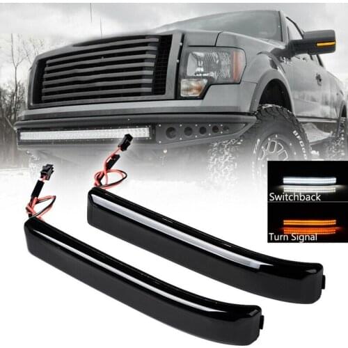 2Pcs Car Dynamic Switchback LED Side Mirror Marker Light Turn Signal for Ford F150 2010-2014