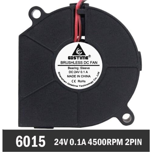 20pcs Gdstime 24V Sleeve Bearing 60mm 6cm 6015 DC Brushless Turbine Blower Fan 60mm x 15mm Blower Cooling Cooler Fan