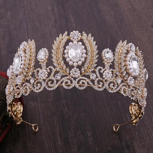 2019 New Fashion Crystal Rhinestone Bridal Crown Princess Birthday Big Crowns Wedding Hair Accessories Bride Tiara Headbands