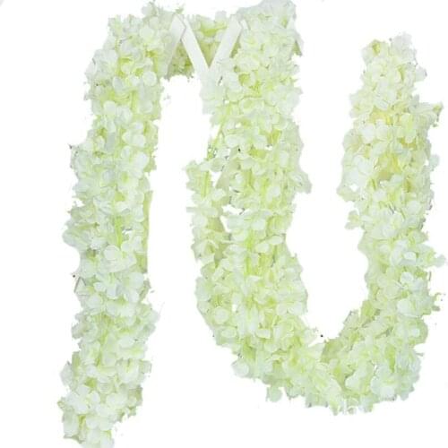 5 pcs 2m Artificial Hydrangea Vines Flowes Fake Wisteria Garland Flower Cattleya Plants for Home Wedding Arch Garden Wall Decor