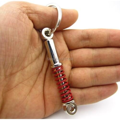 10PCS JDM Car Parts zinc alloy Shock Absorber Coilover Spring Key Chain Keychain Keyring