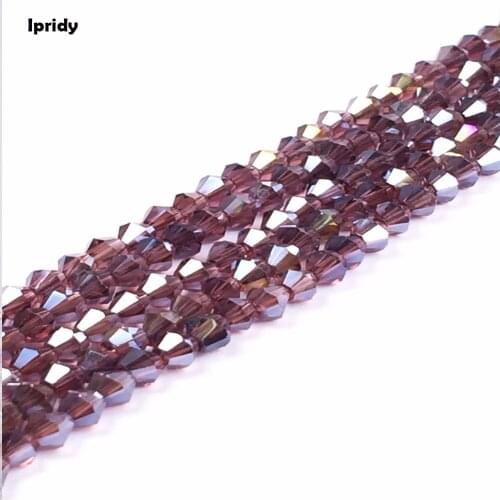 4mm Crystal Corn New Cut Glass Loose Faceted Bicone Beads for DIY Bracelet Necklace Jewelry Making Free Shipping