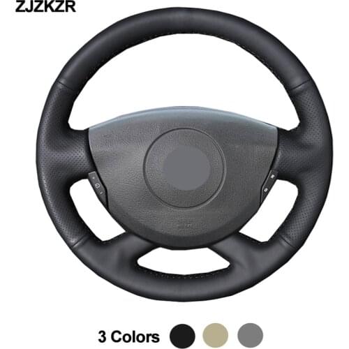 Hand Sewing Car Steering-Wheel Cover Wrap Beige Black Gray For Renault Laguna 2 Trafic 2 Grand Espace Vel Satis Nissan Primastar