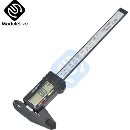 LCD Digital Electronic Carbon Fiber Vernier Caliper Gauge Micrometer Measuring Tool 150mm 6 inch
