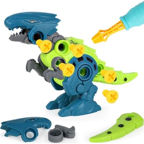 Triceratops DIY Kids Screw Assembly Dis-assembly Dinosaur Egg Educational Toy