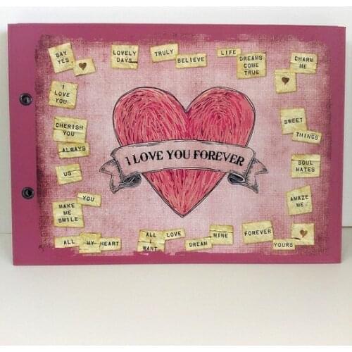 Diy photo album I Love You Heart BUSTS фотоальбом photo album album fotografico Álbumes