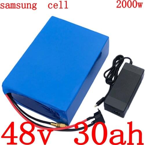 48V 30ah Lithium battery 48V 30AH electric bike battery 48V 1000W 2000W ebike battery use Samsung cell with 50A BMS+5A charger