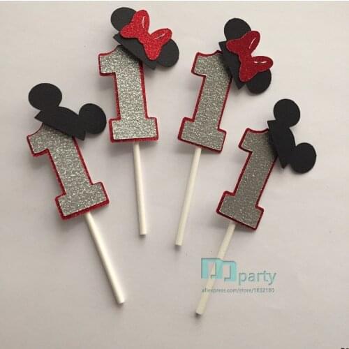 Mouse cupcake First Birthday, Glitter Cake Top, Age Cake Toppers, Number 1 Cupcake, mouse Birthday